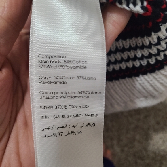 3.1 Phillip Lim jacquard wool blend sweater halter deconstructed sleeve wrap top - Picture 6 of 8